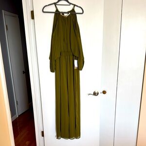 Elegant Olive Green Women's Jumpsuit. Sizes